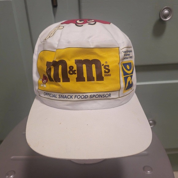 VTG 90s M&M's 1995 Special Olympics Painters Hat Cap Mars Promo Sponsor READ - Picture 2 of 10